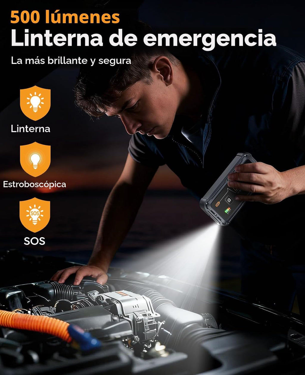 NACKEO Batería portátil de arranque de coche 5000A Paquete de bater...