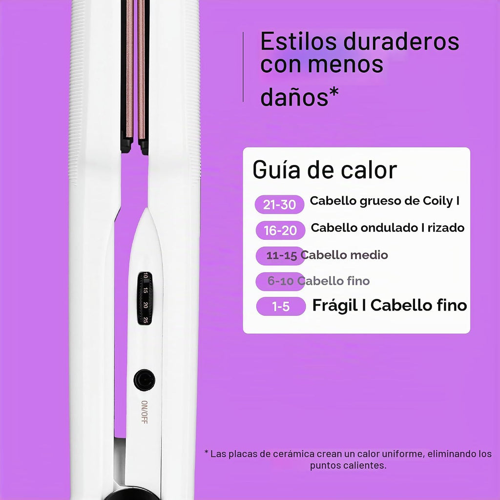 Conair - Plancha de cerámica doble, plancha plana de 1½ pulgadas, 5...