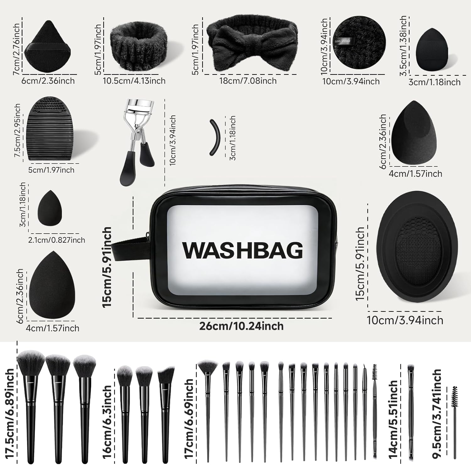 CLRDZN Juego de brochas de maquillaje, 62 brochas de maquillaje pro...