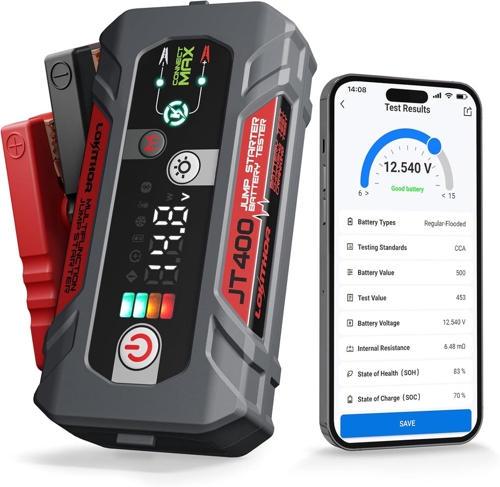 LOKITHOR JT400 Arrancador de salto con probador de batería (8.5L de...