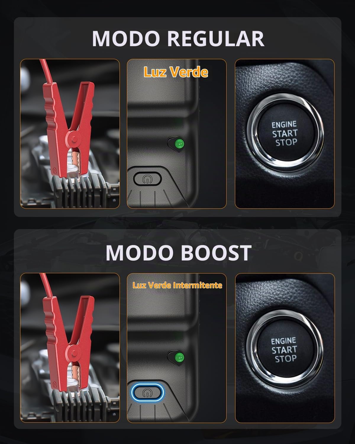 Banco de potencia de arranque de automóvil, 2000 A 12 V arrancador...