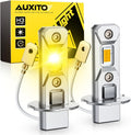AUXITO Bombilla LED antiniebla H3, 3000 K amarillo ámbar, 46000 lm...
