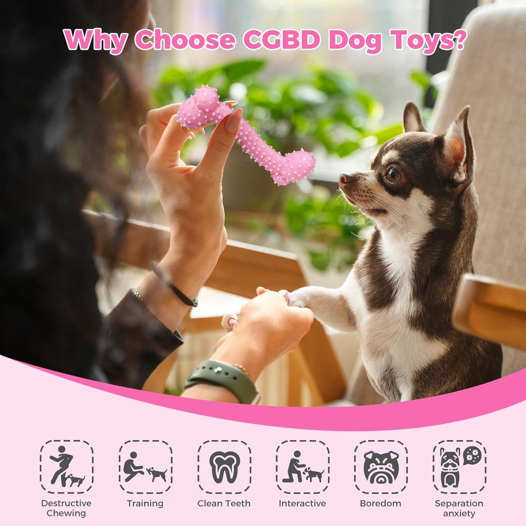 CGBD Juguetes para cachorros, paquete de 9 juguetes masticables par...