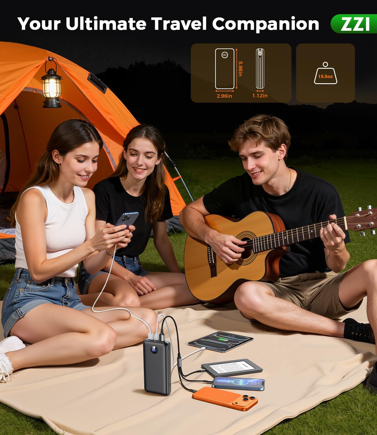 Cargador portátil Power Bank, batería de 60000 mAh con cable USB-C\...