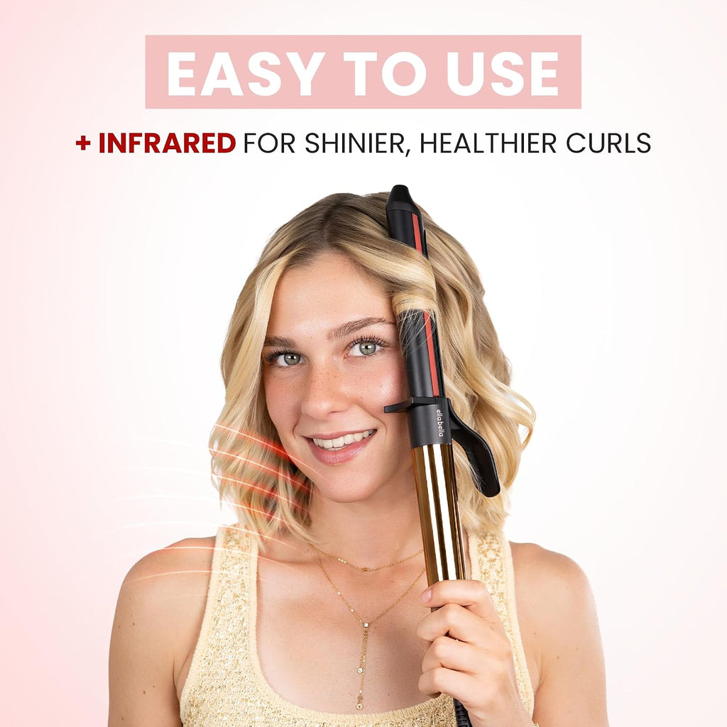 ELLA BELLA® Plancha rizadora de 1.25 pulgadas con tecnología infrar...