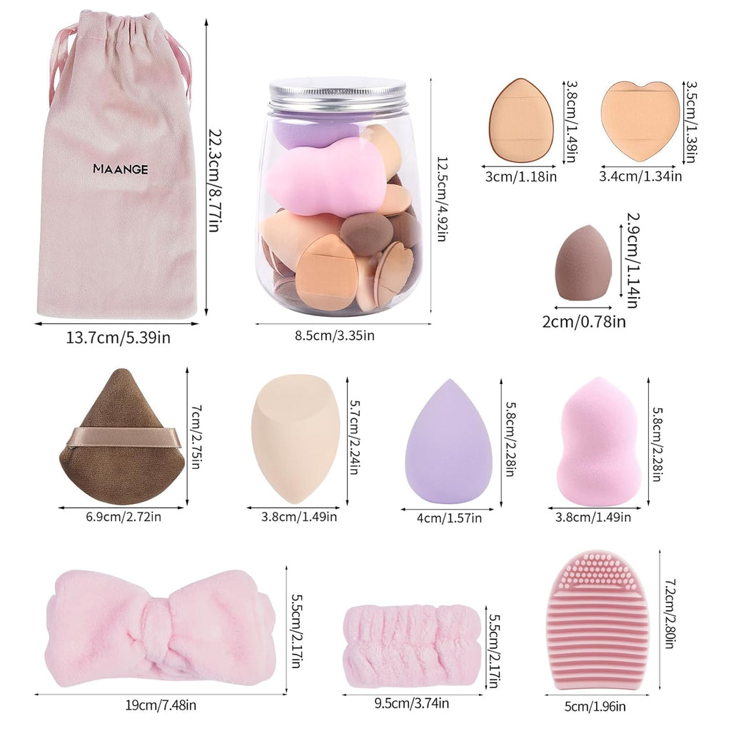 MAANGE Juego de brochas de maquillaje, 51 piezas, juego de herramie...