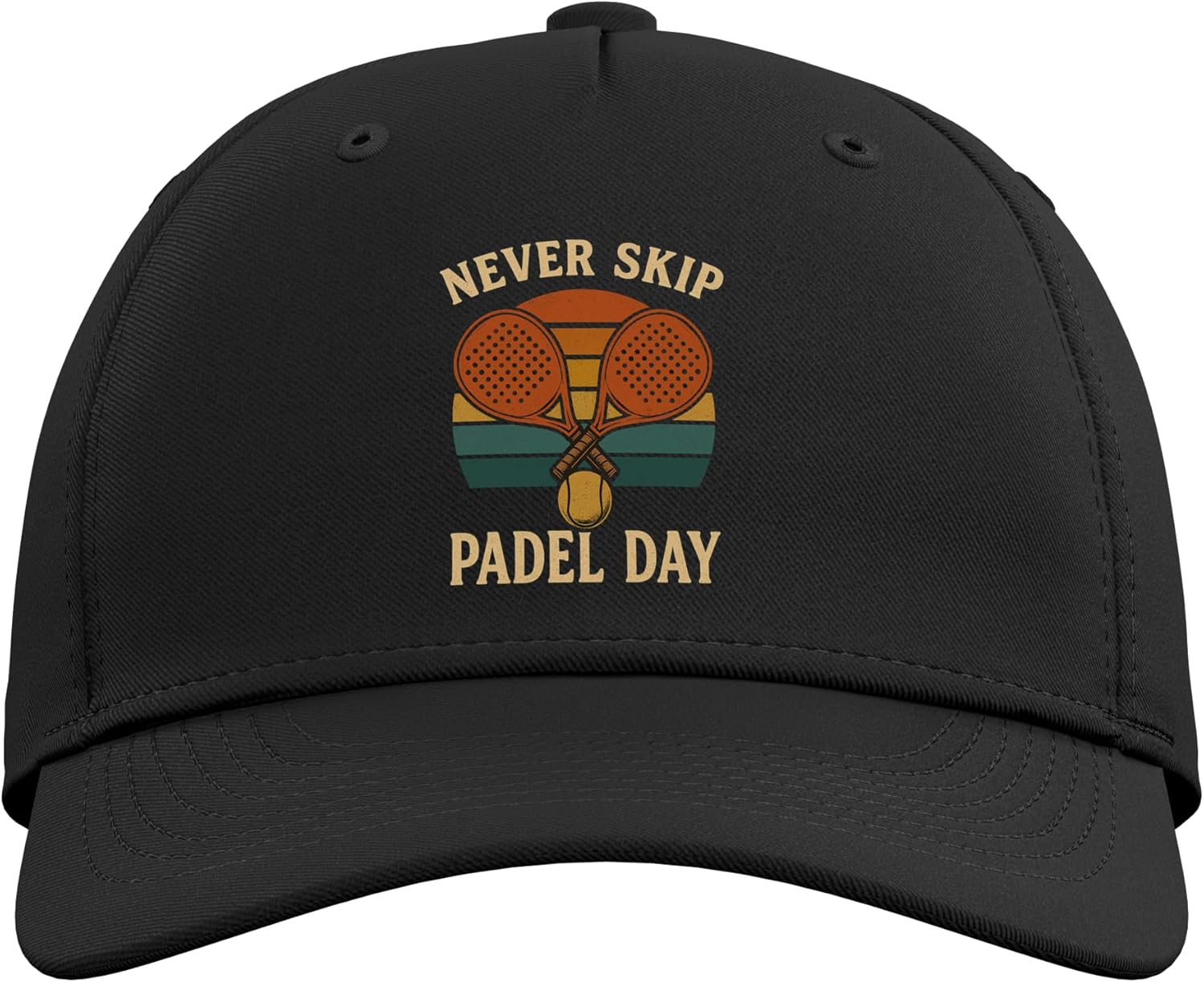 Gorra de béisbol ajustable Never Skip Padel Day Retro Padel Tennis