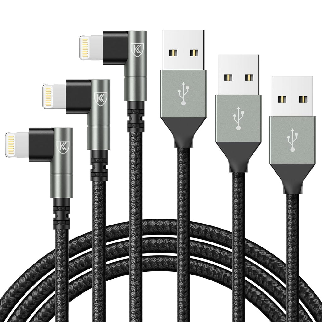Cargador de iPhone de 90 grados de 6 pies, [certificado Apple MFi],...