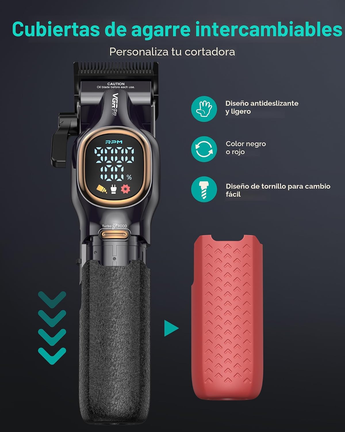VGRPRO Cortadora de pelo profesional para hombres, cortadora de pel...