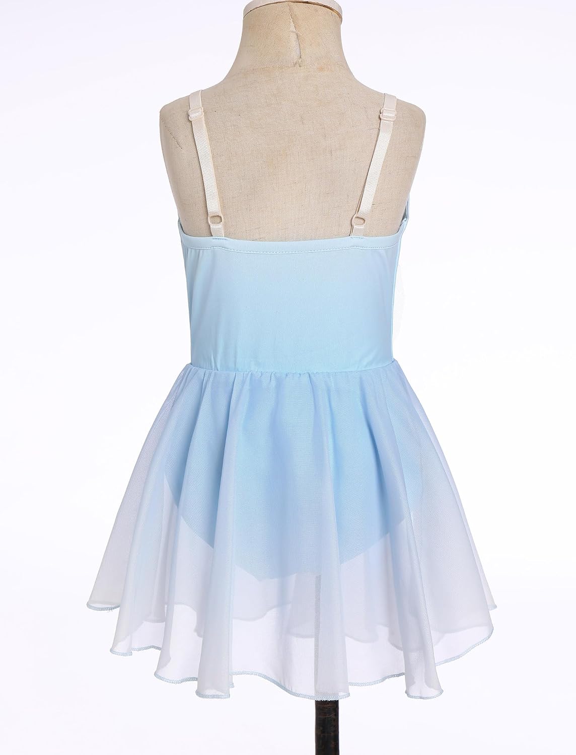 Vestido de patinaje artístico sobre hielo para niñas, lentejuelas b...