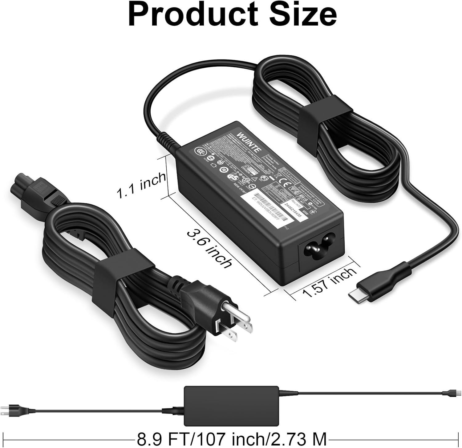 Cargador USB C para laptop compatible con Dell Laptop Chromebook Ca...