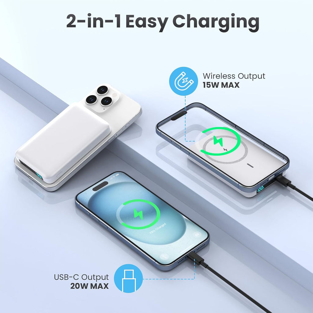 Cargador portátil magnético de 10800 mAh para paquete de batería Ma...