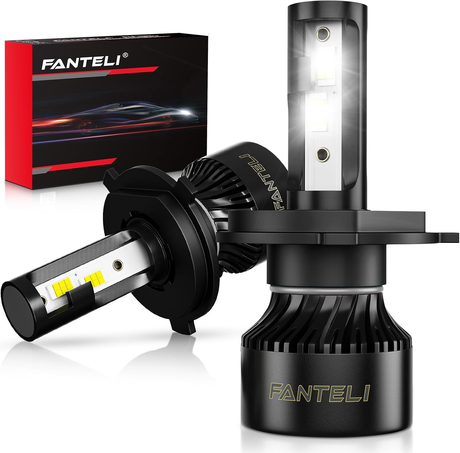 FANTELI 2 bombillas \/, 40000 lúmenes, 900% más brillantes, tamaño...