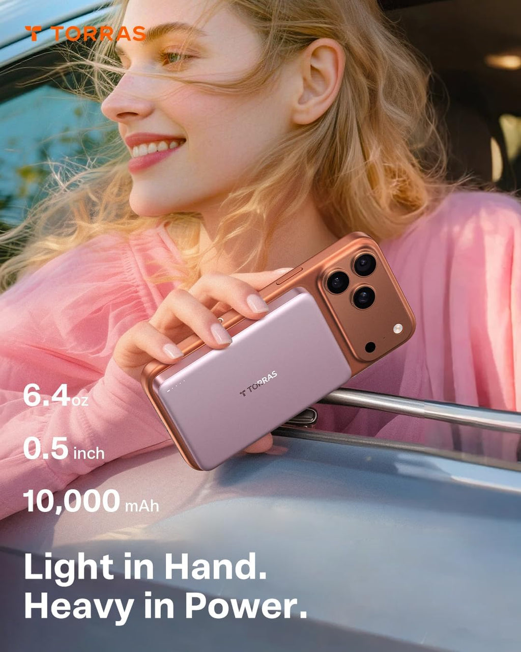 TORRAS MiniMag Power Bank, cargador portátil inalámbrico ultra delg...