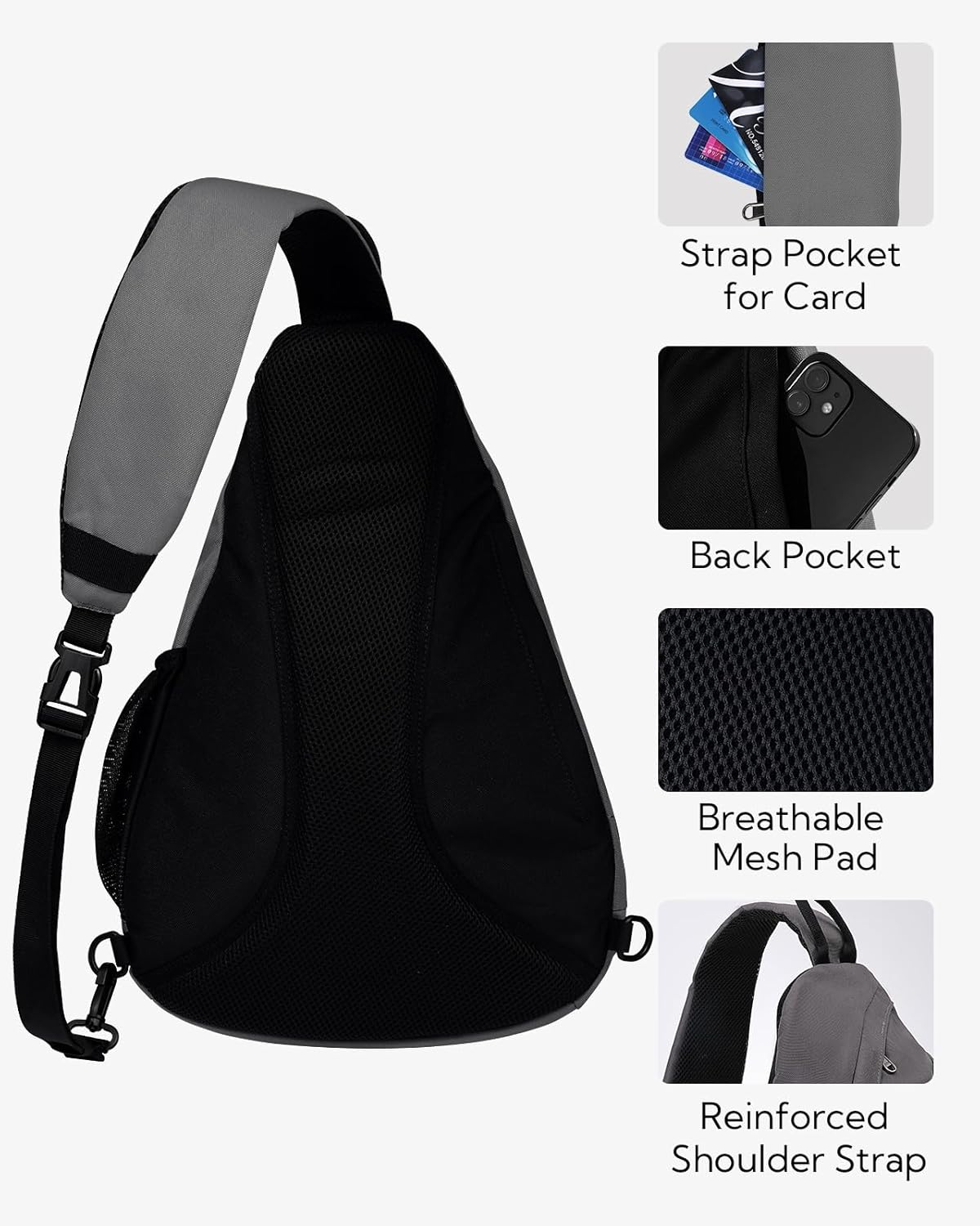 WATERFLY - Mochila con eslinga, bandolera pequeña, mochila al hombr...
