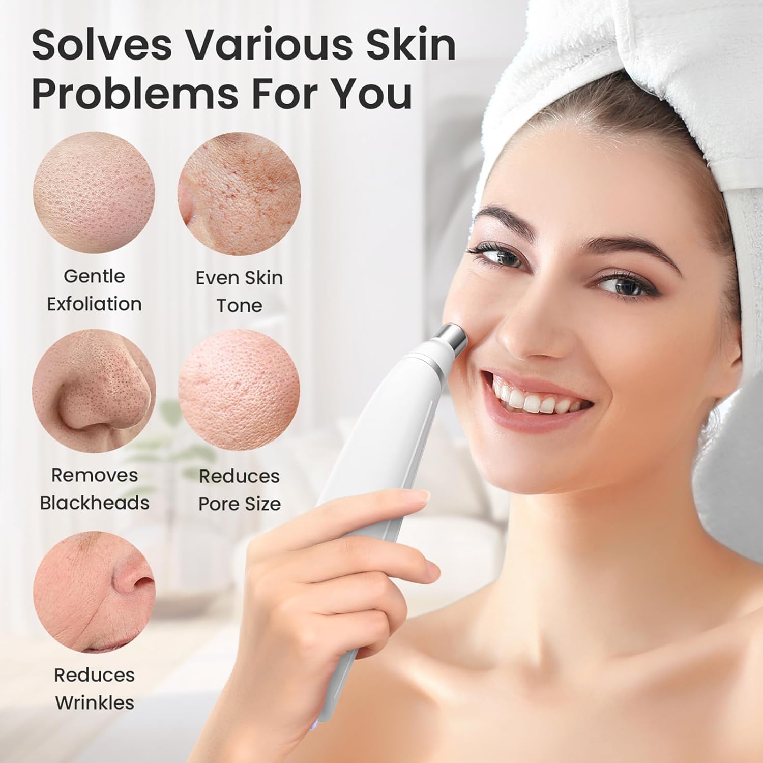 UNOISETION Máquina de Microdermoabrasión de Diamante, Removedor Por...