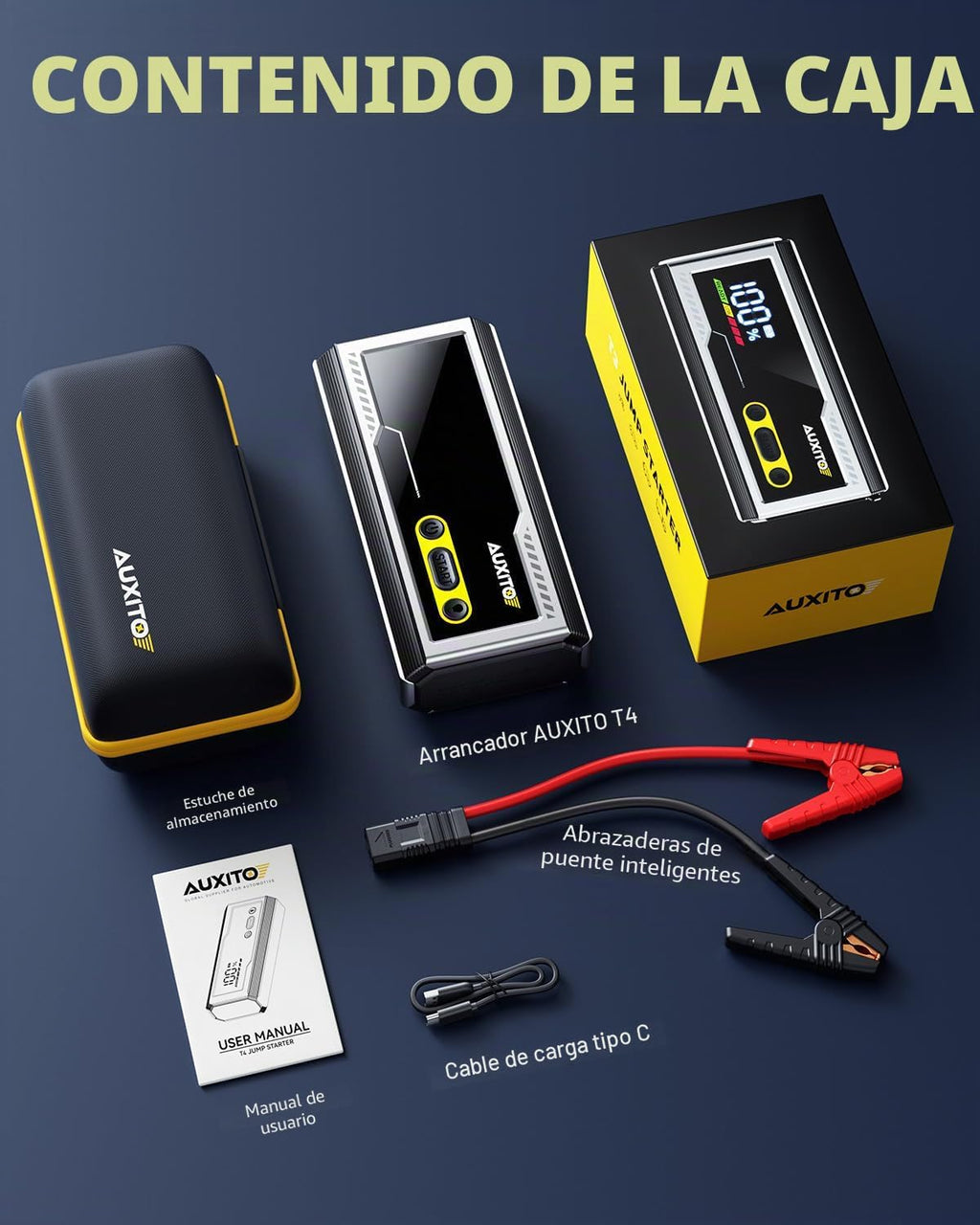AUXITO T4 8000A portátil 12V batería de coche arrancador de salto p...