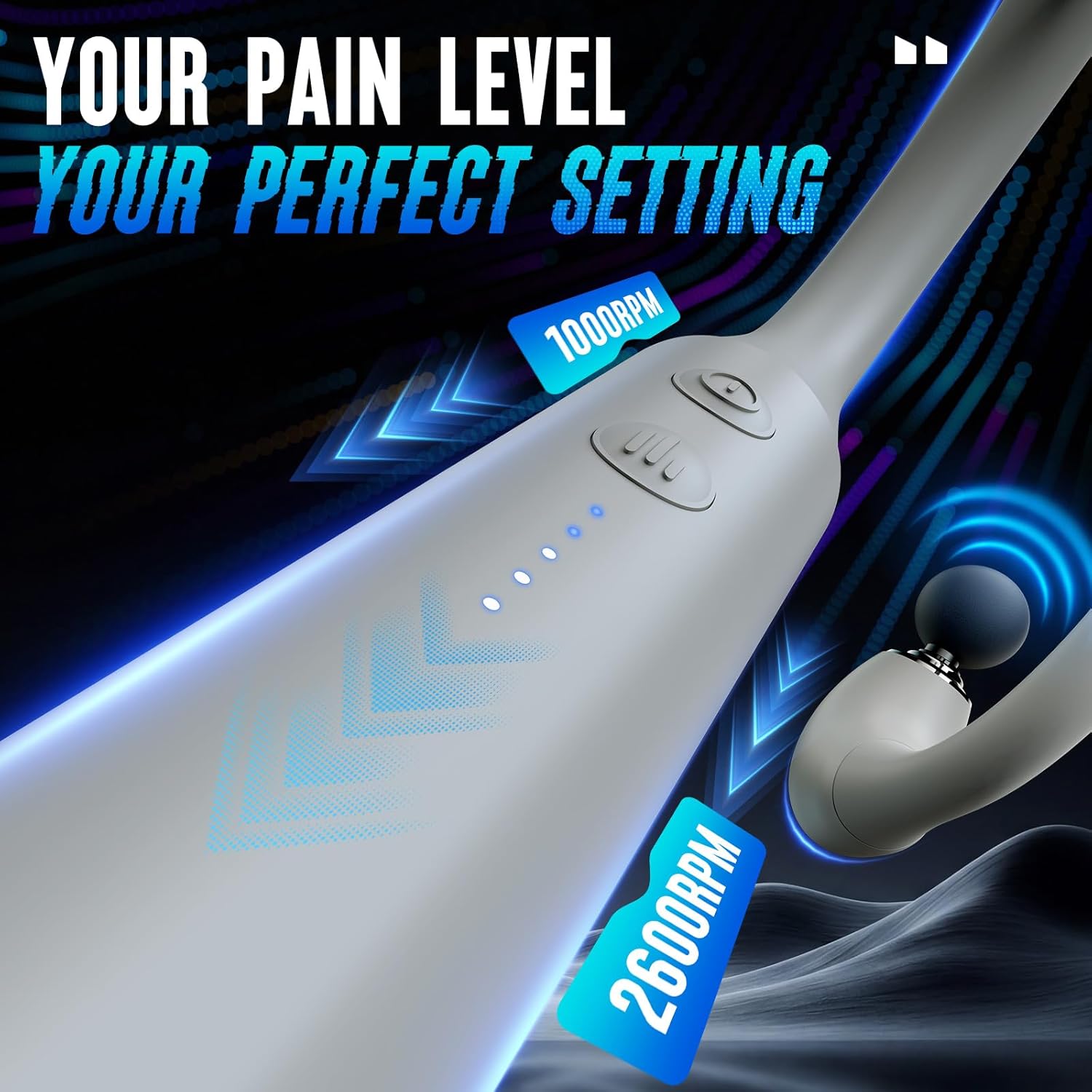 FVZ Massage Gun with Upgraded Extension Handle, 10MM Massage Gun De...