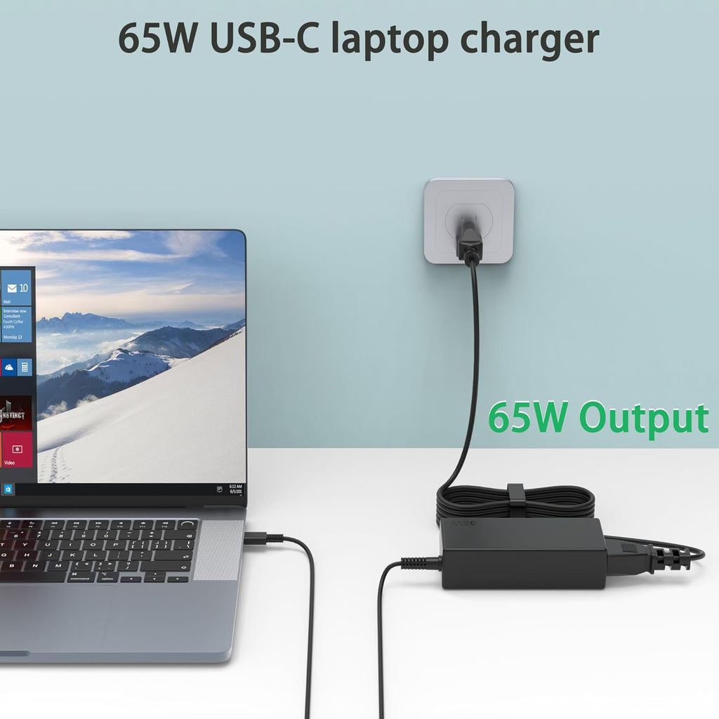Skyvast Cargador USB C de 65 W de repuesto para Lenovo ThinkPad X1...