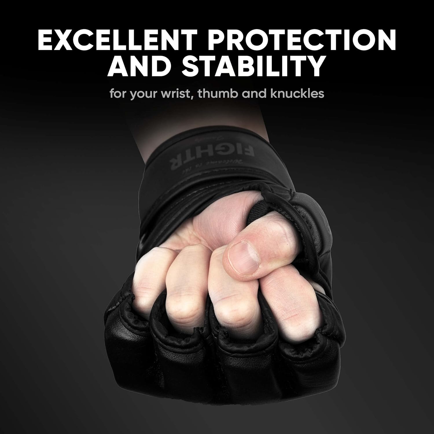 FIGHTR® Guantes Pro de MMA para Entrenamiento de Agarre y Sparring,...