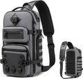 OZUKO Bolsas tácticas para hombres, mochila cruzada impermeable, bo...