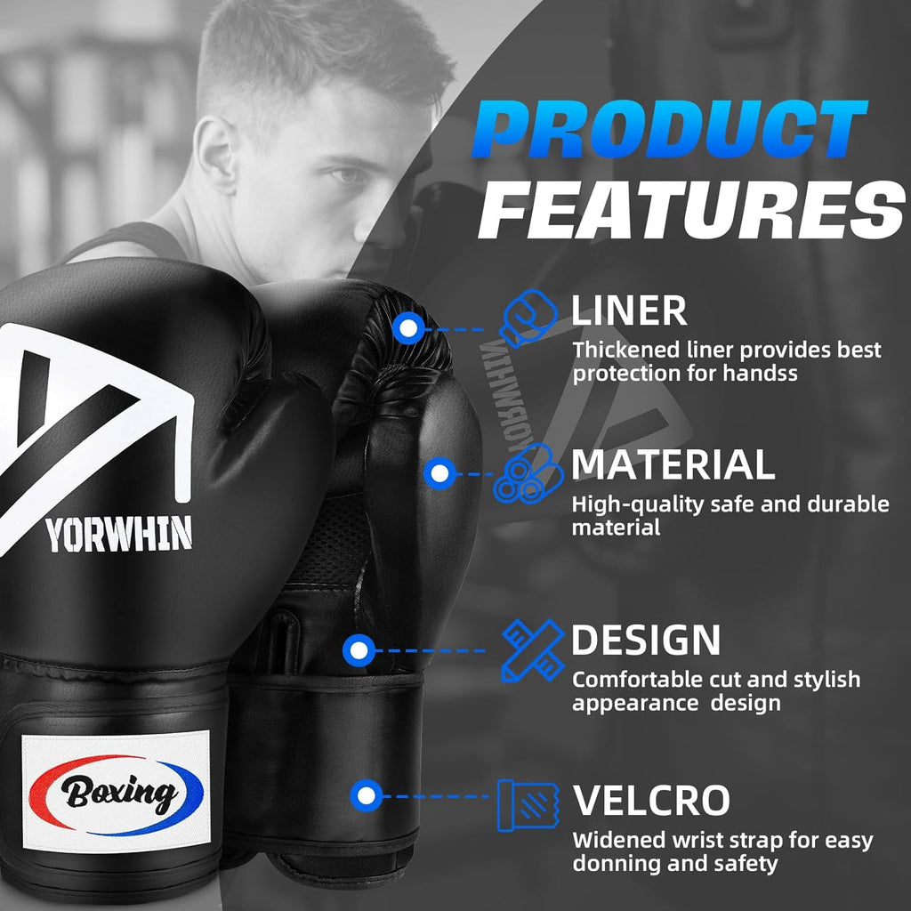Guantes de boxeo para hombres y mujeres, guantes de entrenamiento y...