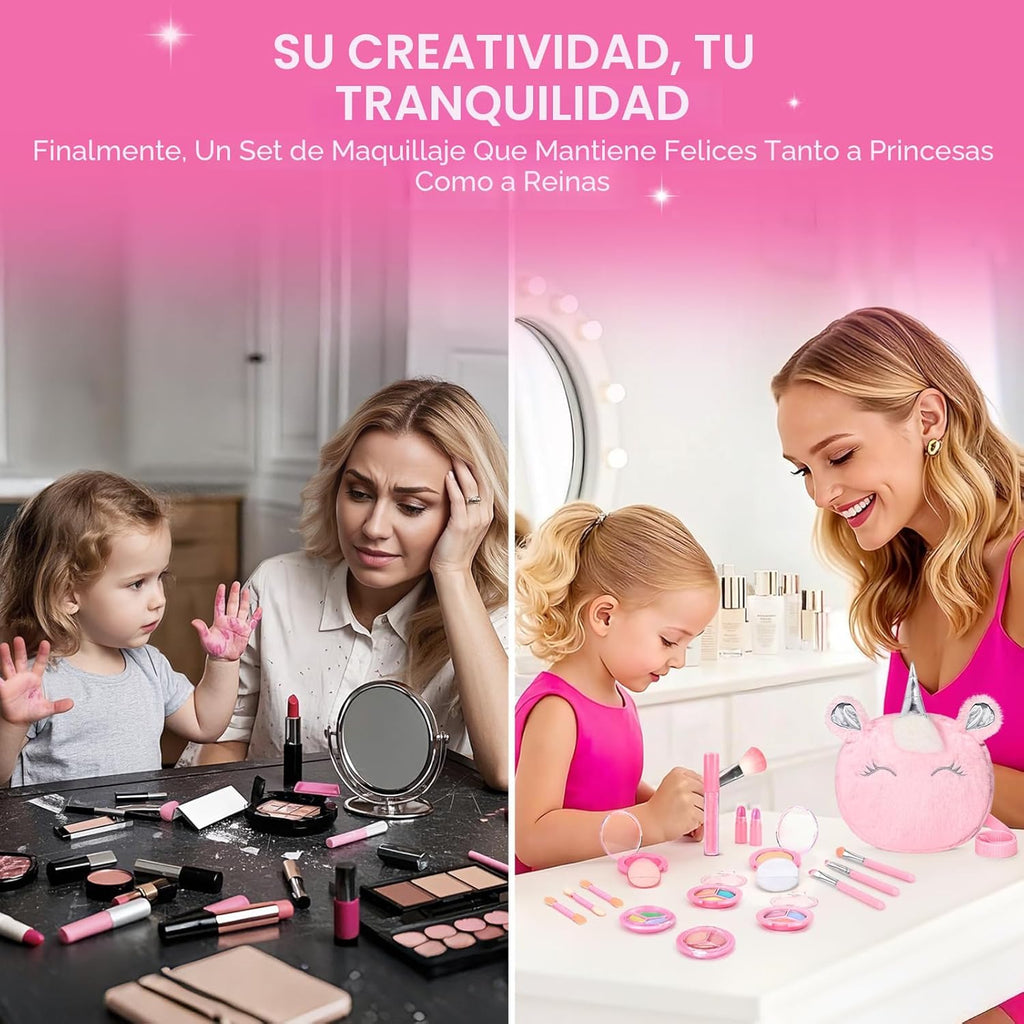 Kit de maquillaje real para niñas de 3 a 10 años: juego de juguetes...