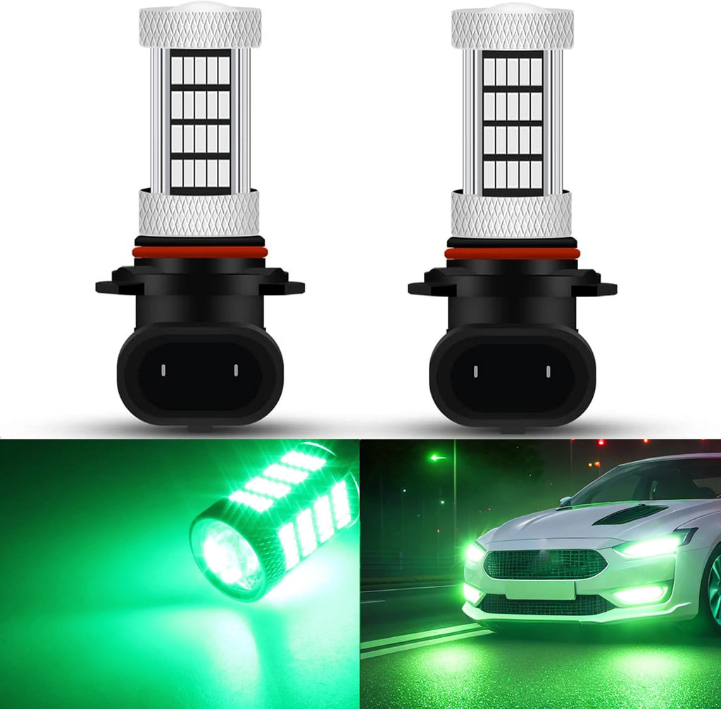 GLOFE Bombillas LED de alta potencia 92smd verdes 9005 9006 9145 91...