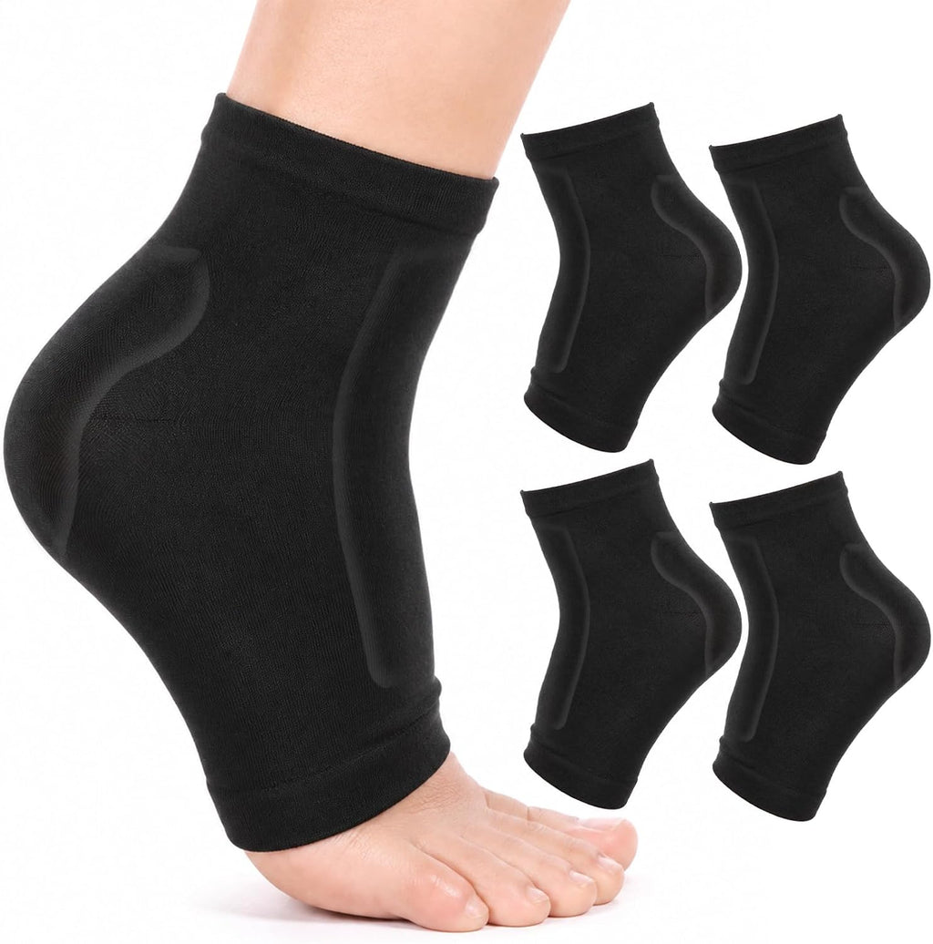 2 Pairs Padded Skate Socks Ice Skating Protection Socks with Gel Pa...