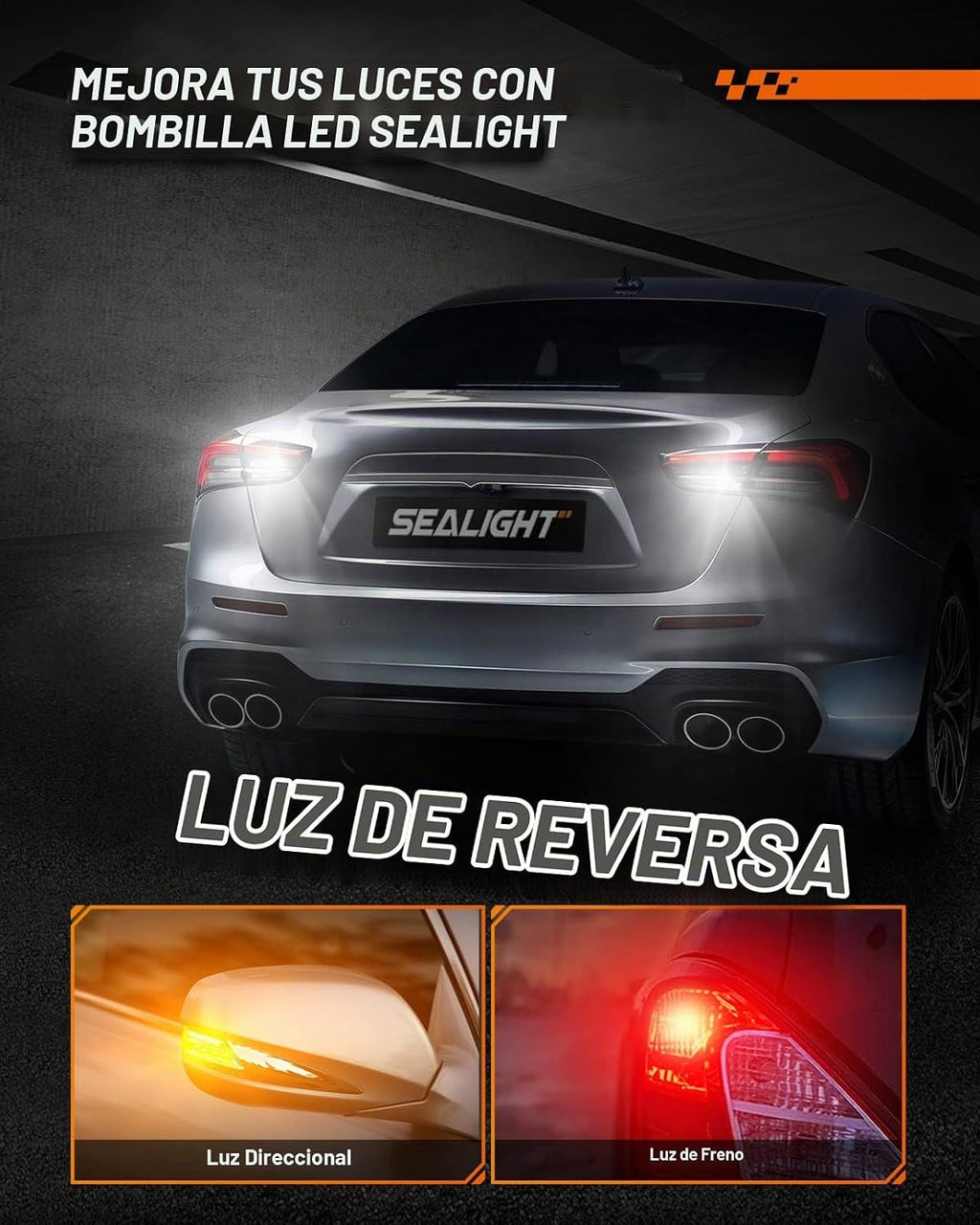 SEALIGHT 7443 7440 Bombilla LED Blanca de Luz de Reversa, 7441 7444...