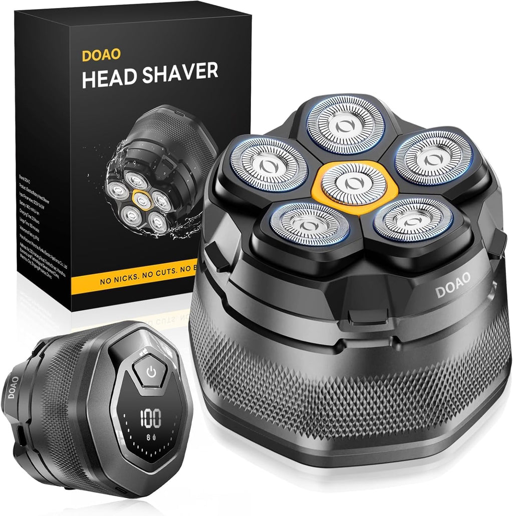 Afeitadoras de cabeza para hombres calvos, IPX7 impermeables, cuchi...