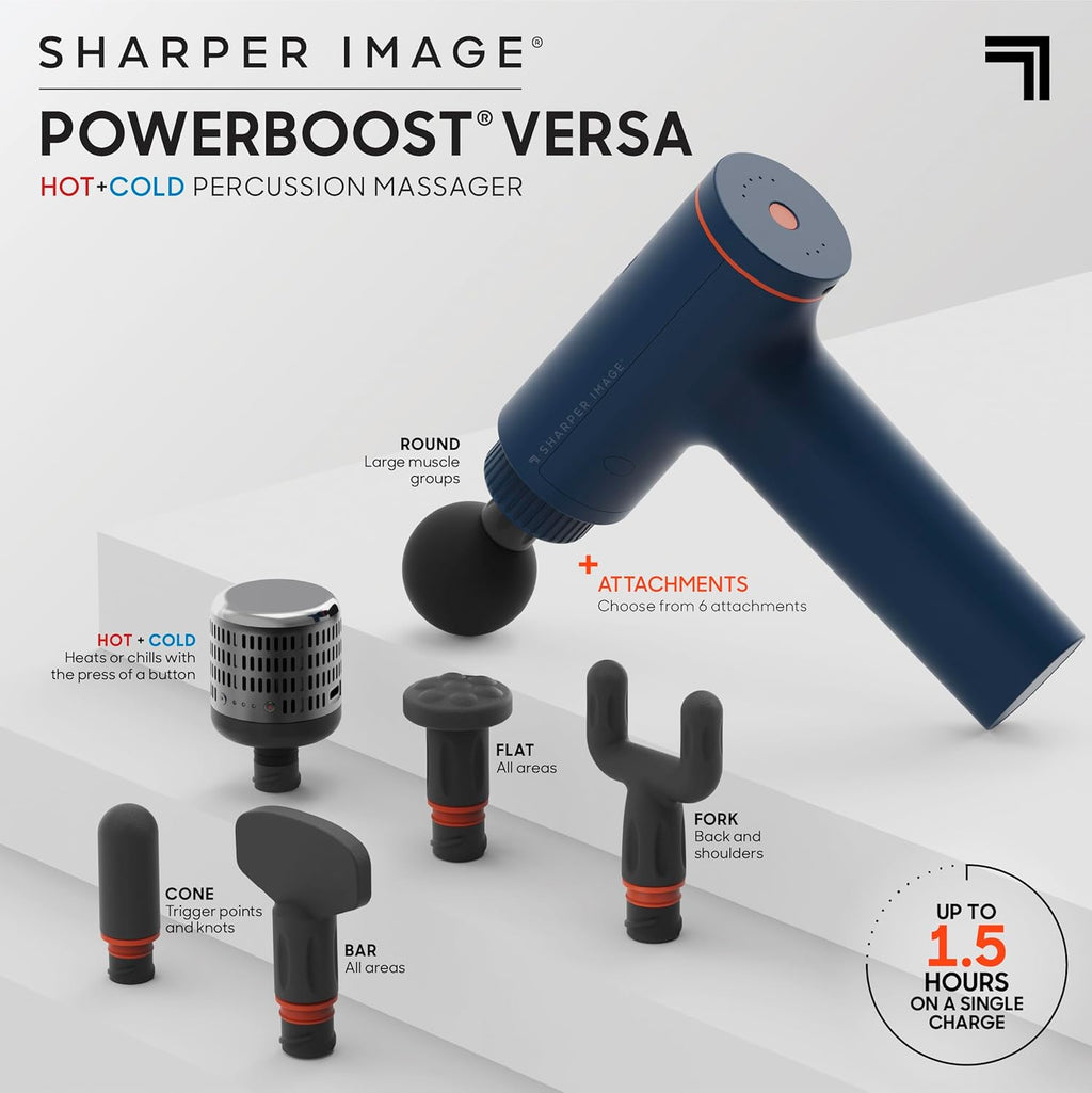 Sharper Image Pistola de Masaje de Percusión de Tejido Profundo, Po...