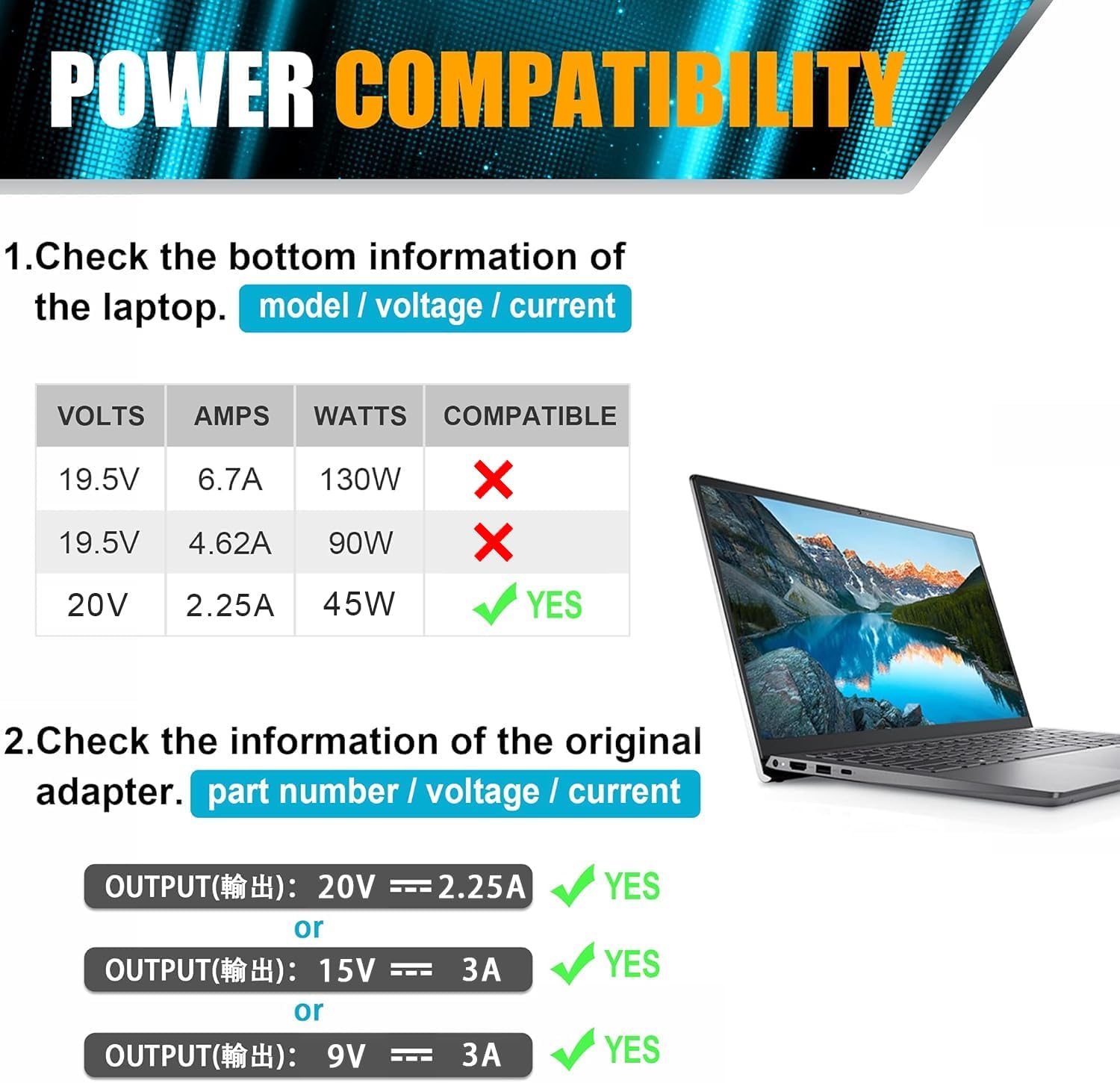 SZGUDULO Cargador de portátil USB C de 45 W para Chromebook X360 14...