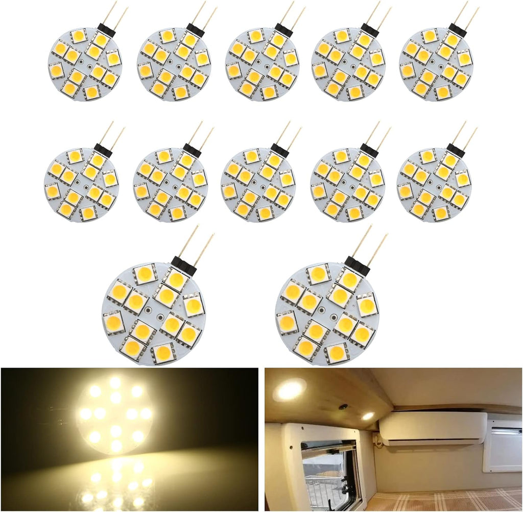 YM E-Bright G4 blanco cálido redondo 5050 12SMD Marine RV Reading C...