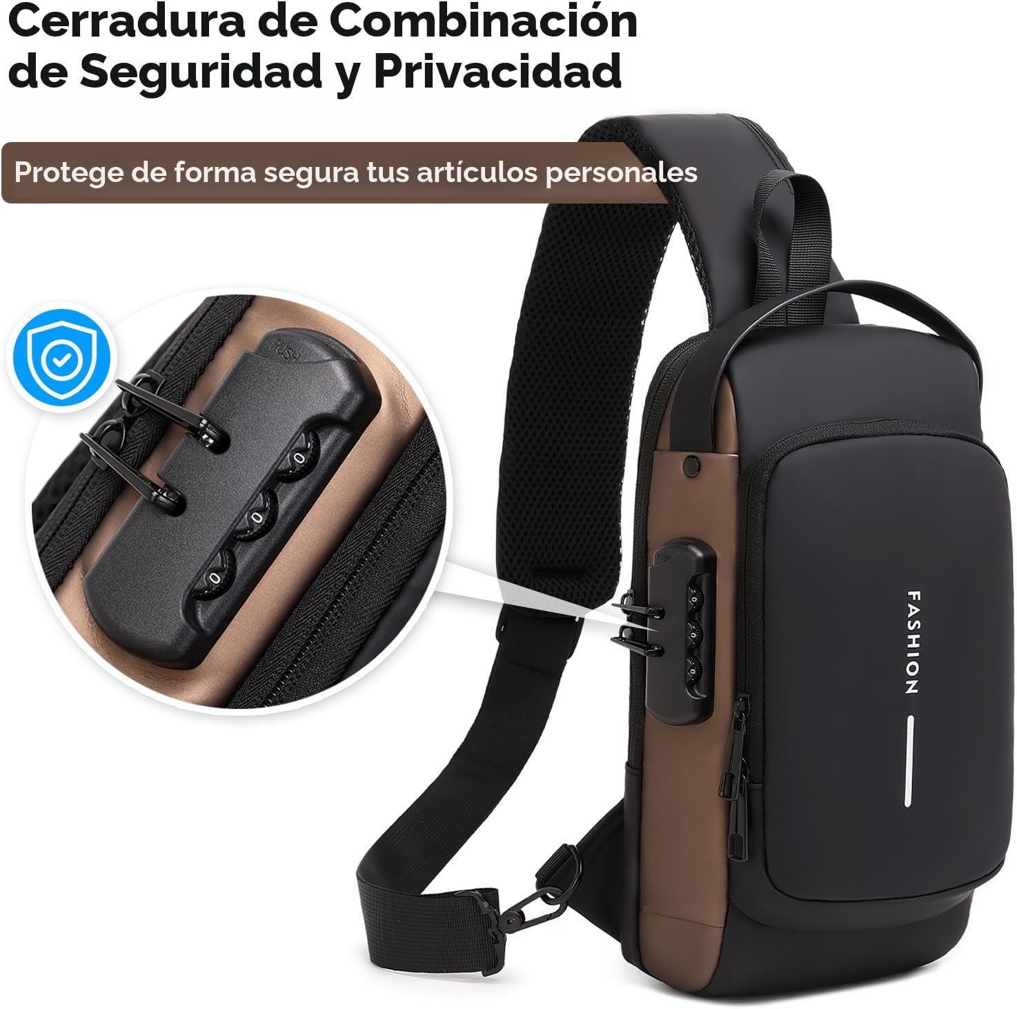 Bolso bandolera Rcrirth para hombres | Bolso cruzado antirrobo - Bo...
