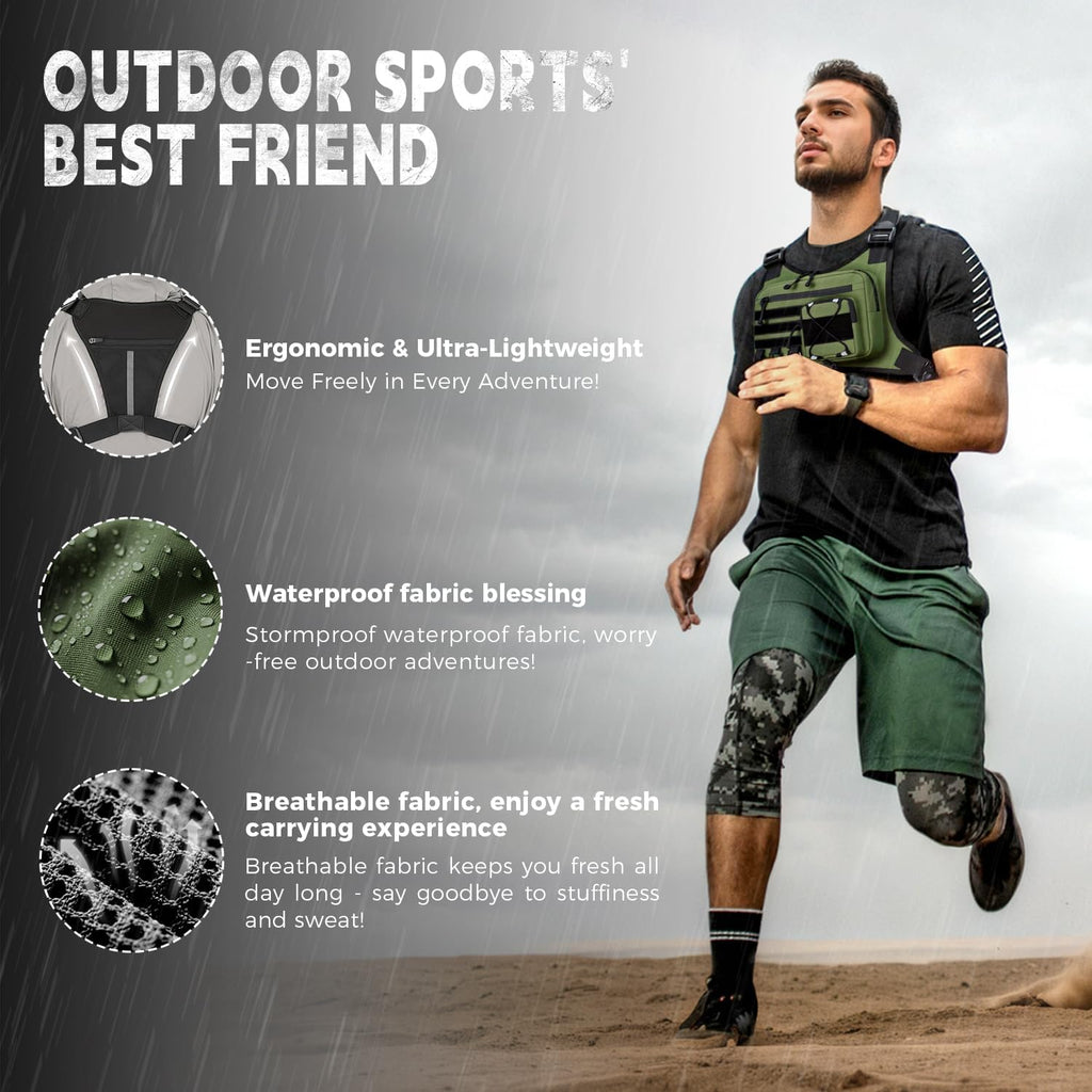 koculemi Bolsa de Pecho para Deportes al Aire Libre para Hombres, F...