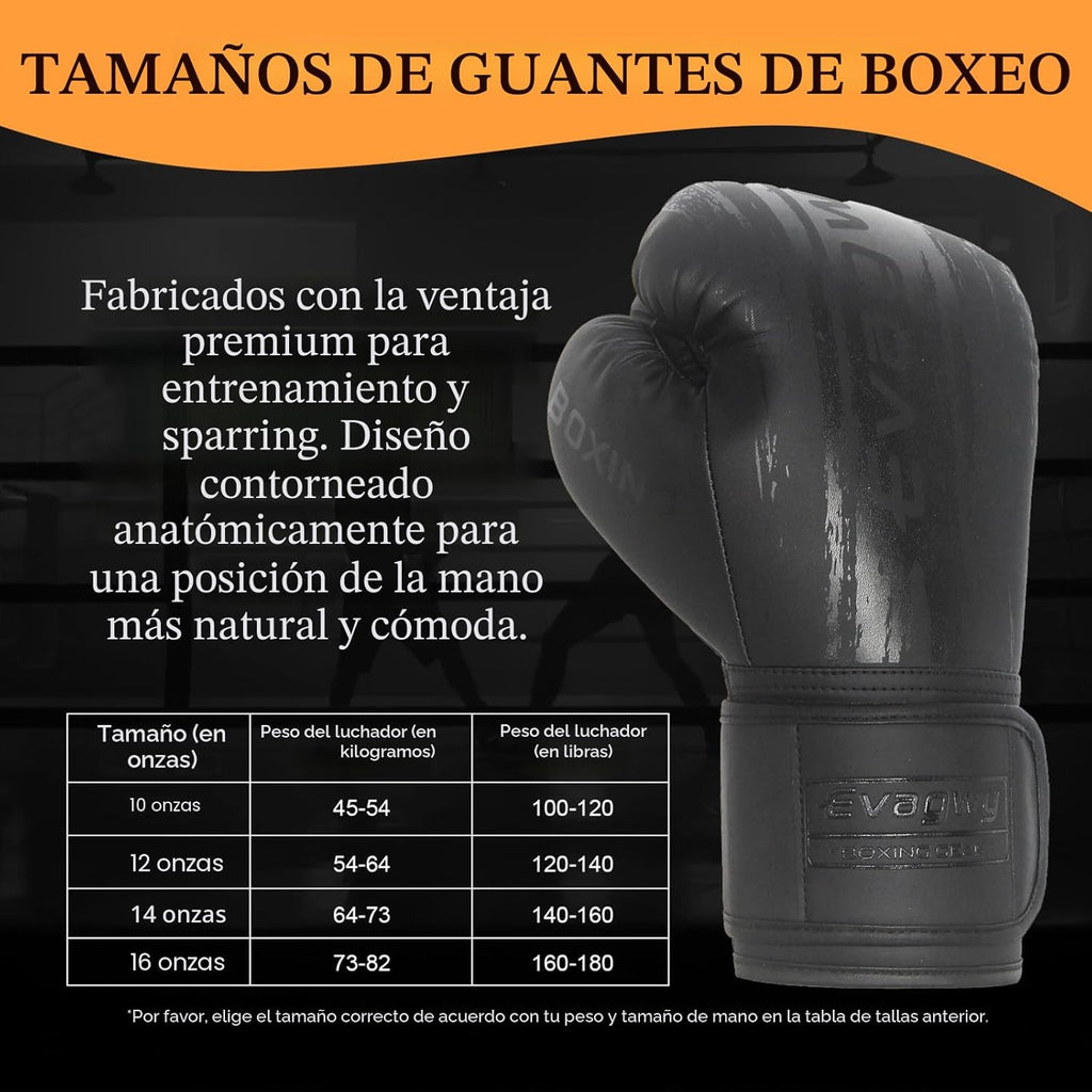 EVAGWY Guantes de boxeo para hombres y mujeres, para entrenamiento...