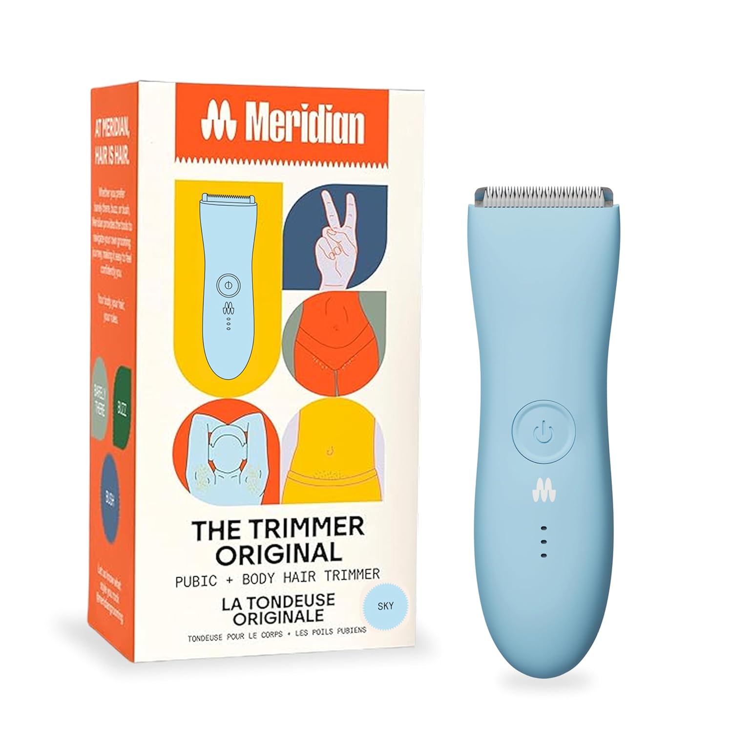 MERIDIAN The Trimmer Original - Recortadora de vello corporal para...