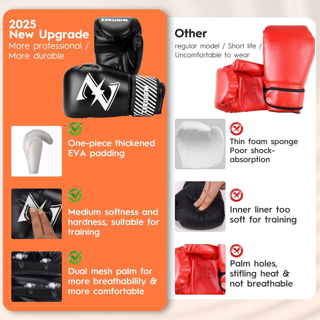 Guantes de boxeo para niños de 6 oz, guantes de entrenamiento juven...