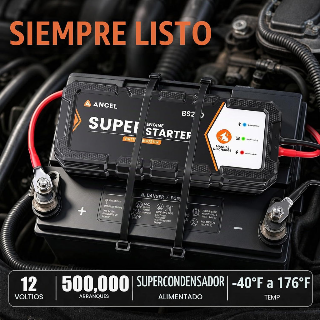 ANCEL BS200 Super Starter, sistema de arranque de salto conectado |...