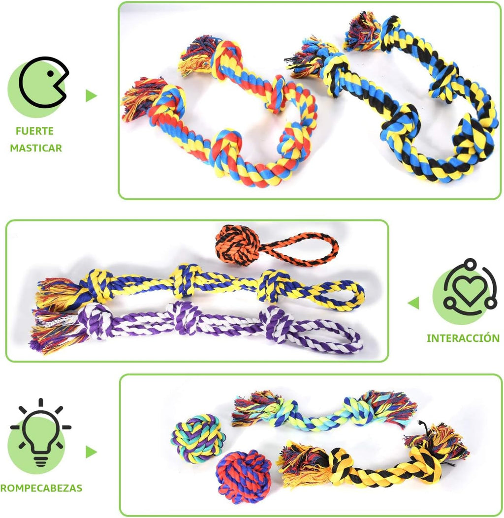 SHARLOVY Juguetes masticables grandes y resistentes para perros mas...