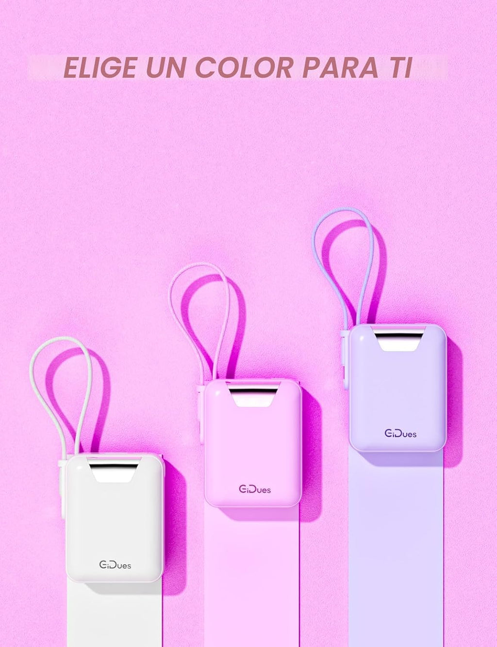 Gidues Mini Cargador Portátil, Banco de Energía Ultra-Compacto de 1...