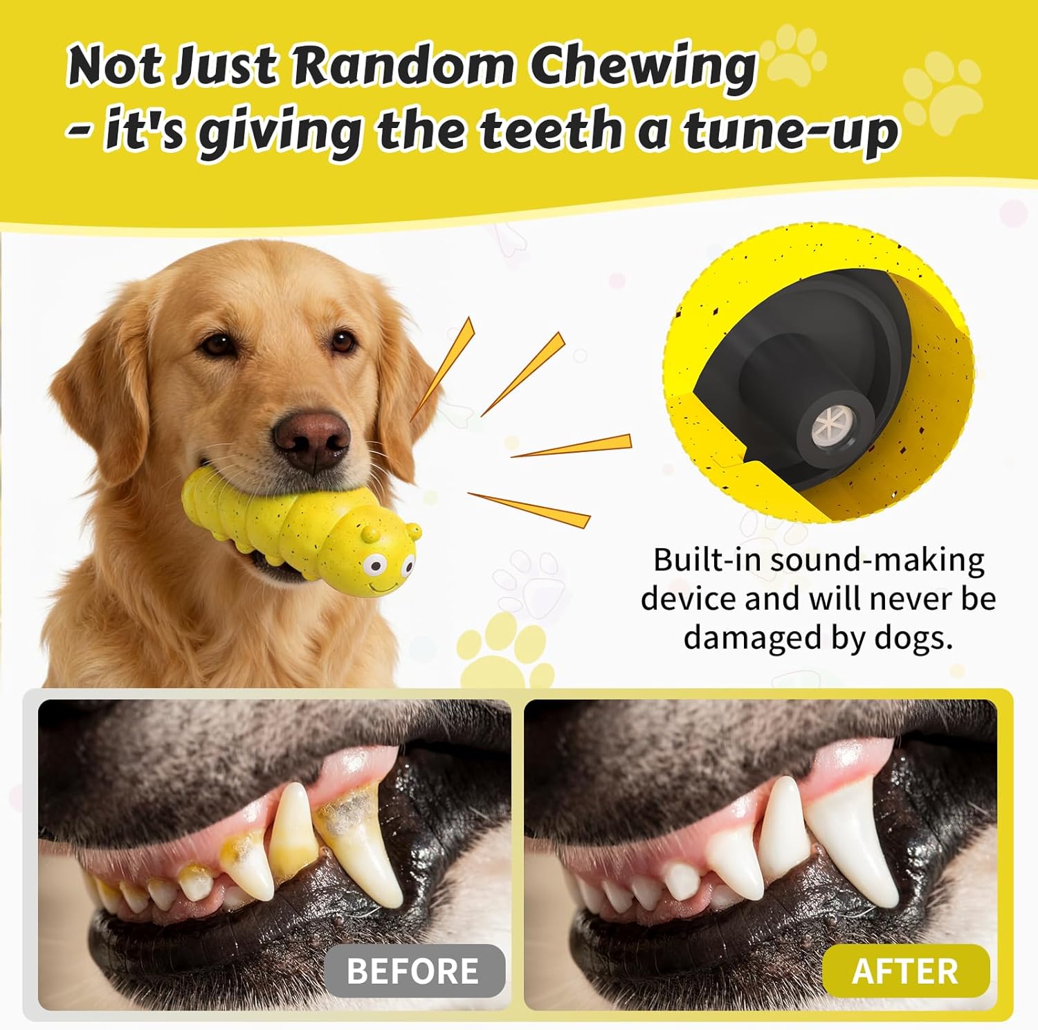 Whiskopia Juguetes masticables resistentes para perros, juguetes ch...