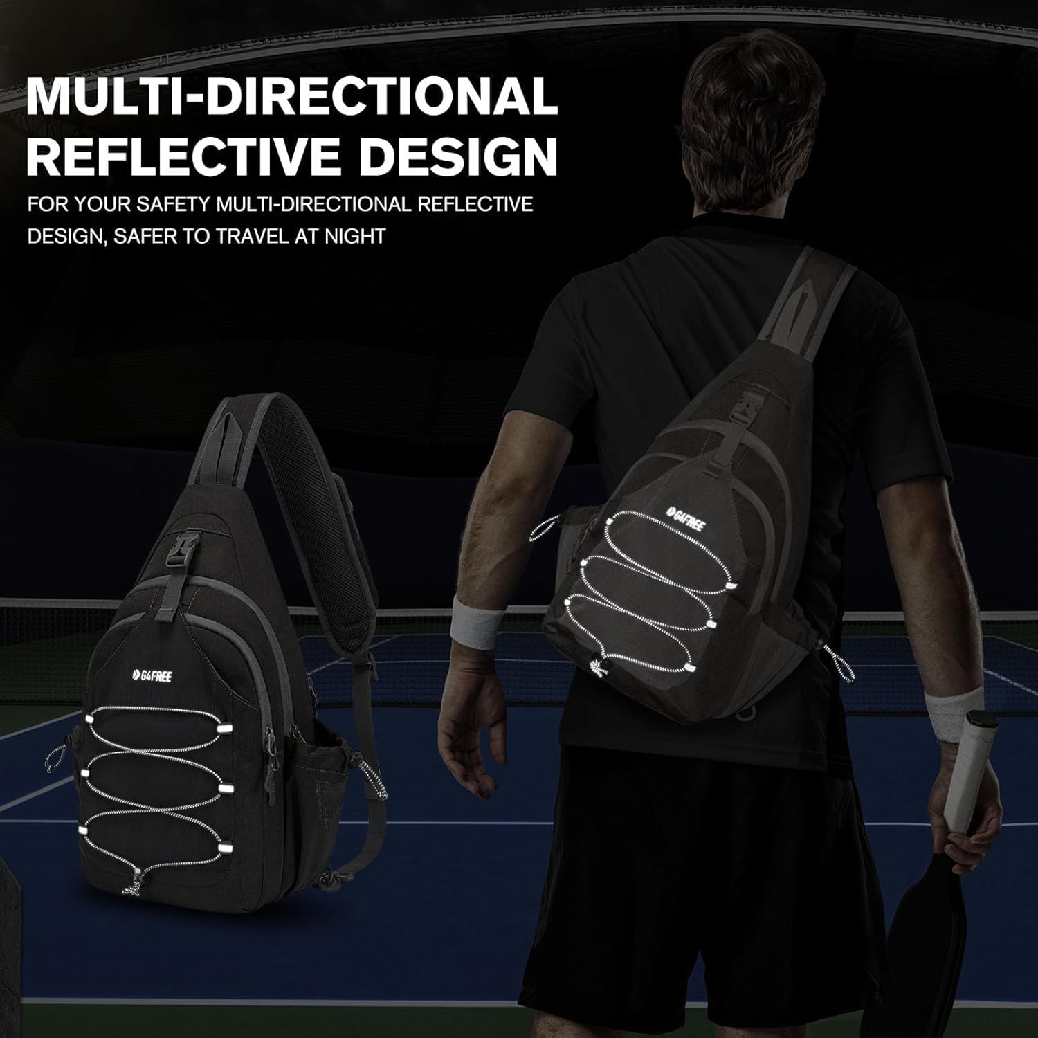 G4Free Pickleball Bag, bolso bandolera para hombres y mujeres, moch...