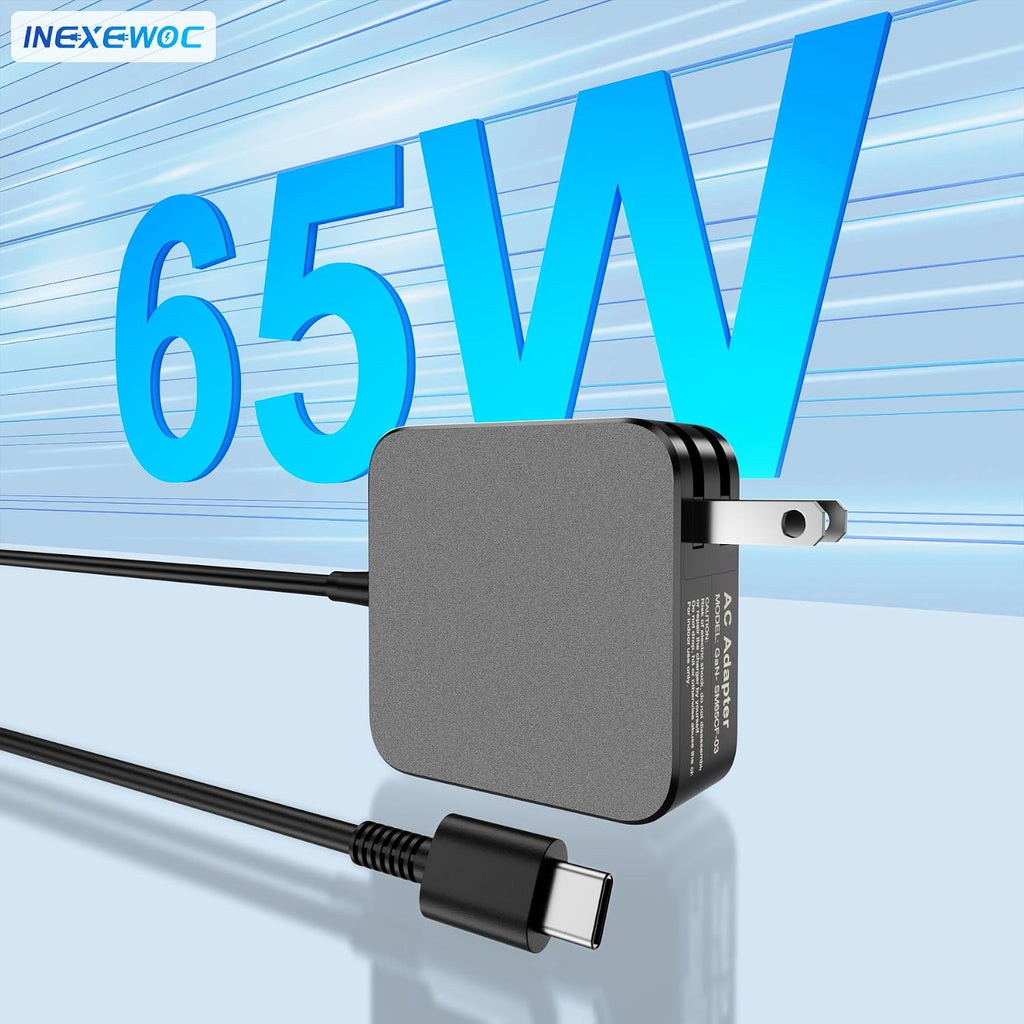 INEXEWOC Cargador USB C de 65 W para laptop compatible con MacBook...