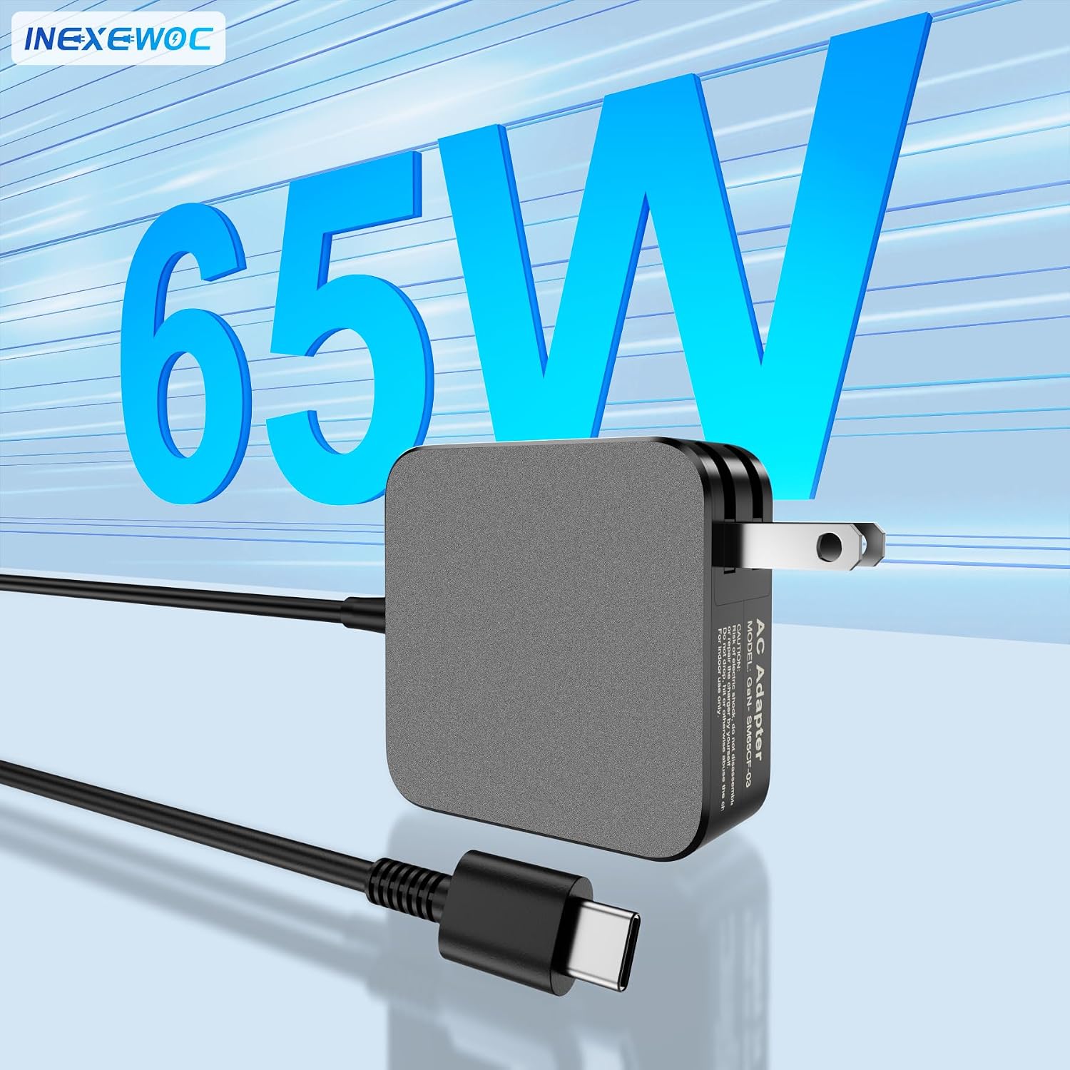 INEXEWOC Cargador USB C de 65 W para laptop compatible con MacBook...