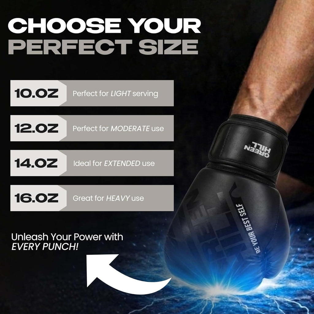 Juego de guantes de boxeo Green Hill para hombres y mujeres \u2013...