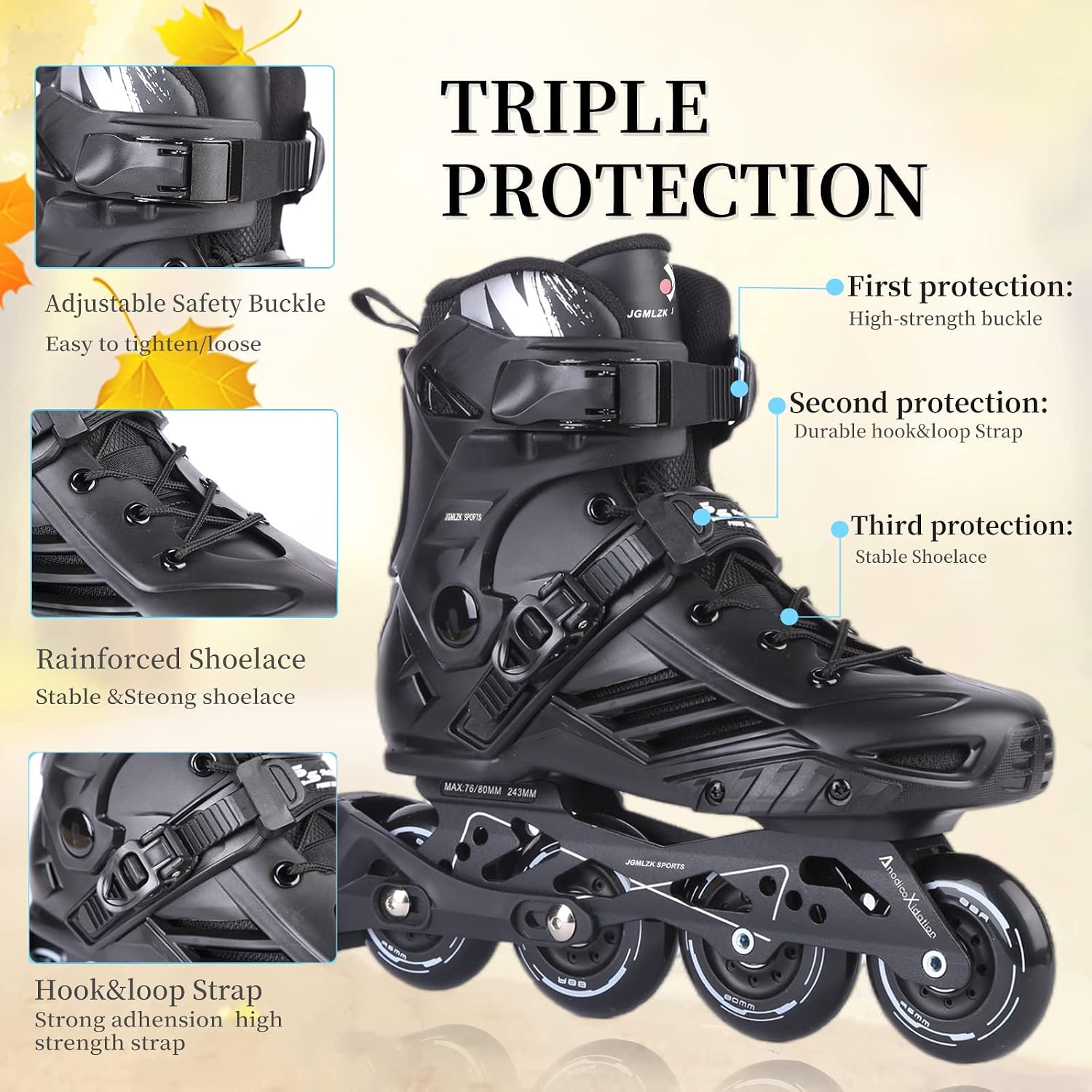Patines en línea, patines de alto rendimiento con forro lavable par...