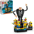 LEGO Despicable Me 4 Gru y Minions Construidos con Bloques, Figura...