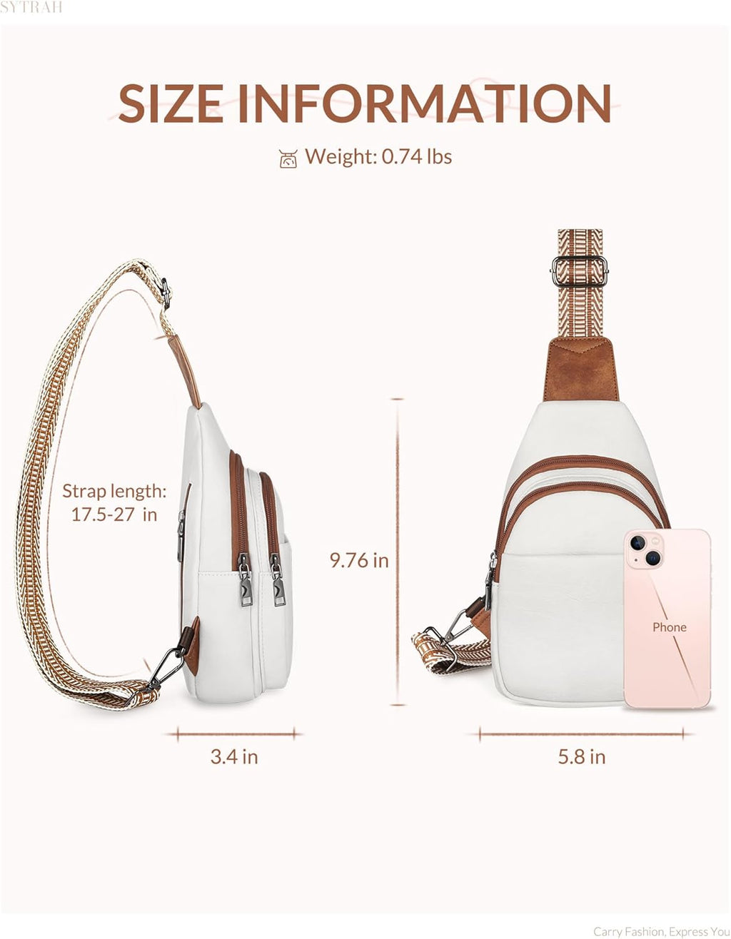 SYTRAH Bolsas cruzadas antirrobo para mujer, bolsa de viaje RFID, b...
